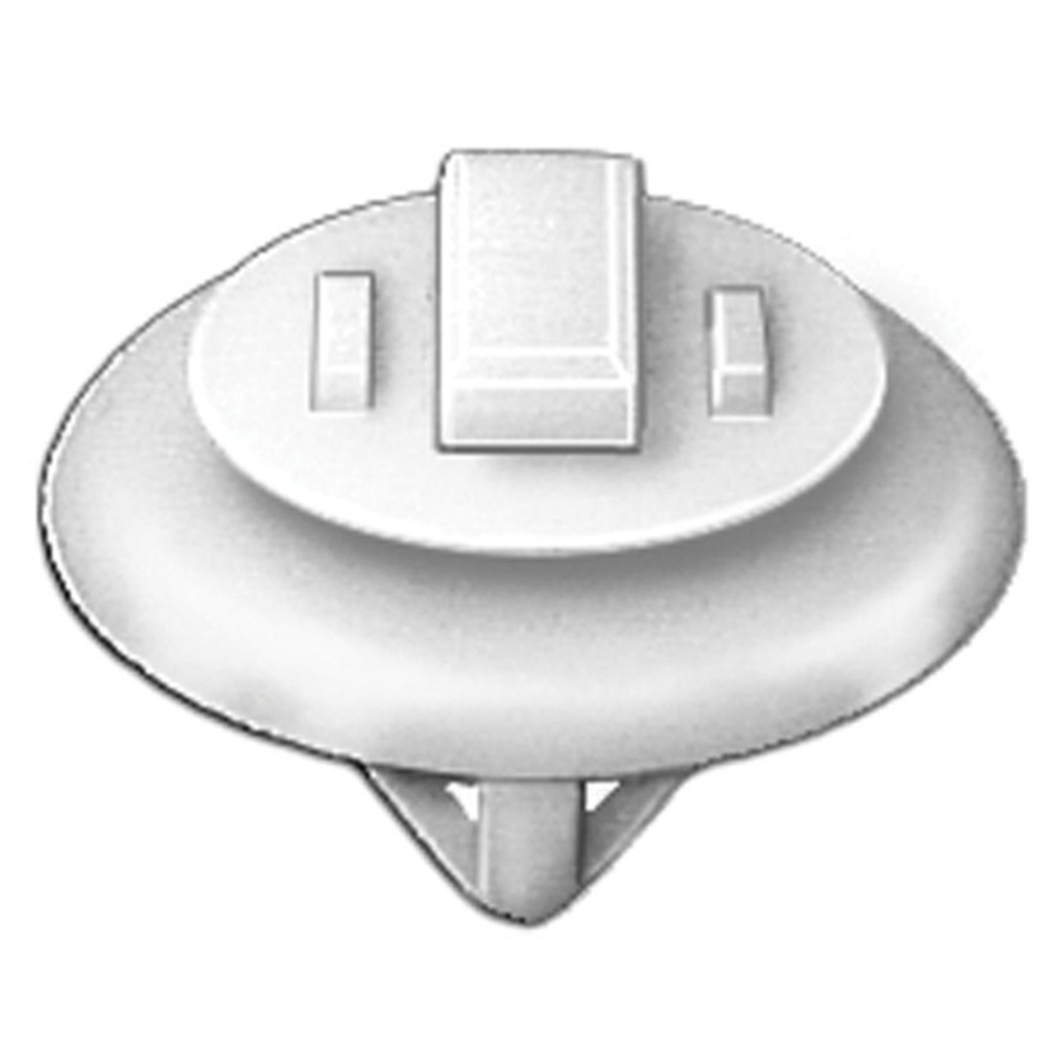 AUVECO 20392 Molding Clip, 3/4 in Dia Head x 15/32 in L Stem x 5/16 in Hole, Nylon, White