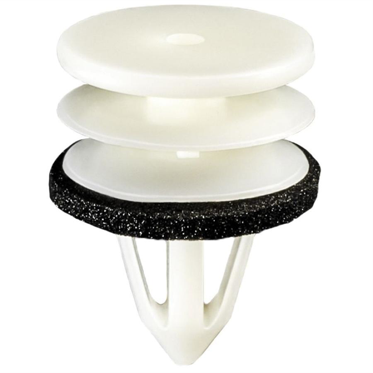 AUVECO 20616 Triple Head Door Panel Retainer with Sealer, Nylon, White