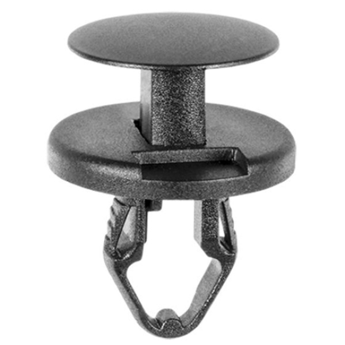 Auveco 20826 Push-type With Closed End Fender Apron Retainer, 19 Mm Dia Head X 14 Mm L Stem, Nylon, Black