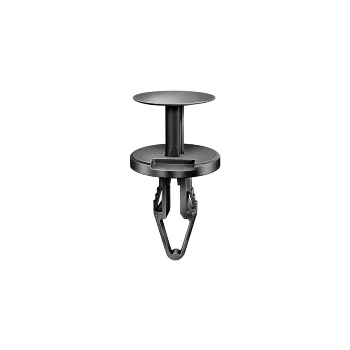 Auveco 20880 Push-type With Closed End Front Brake Caliper Cooling Duct Retainer, 18 Mm Dia Head, Nylon, Black