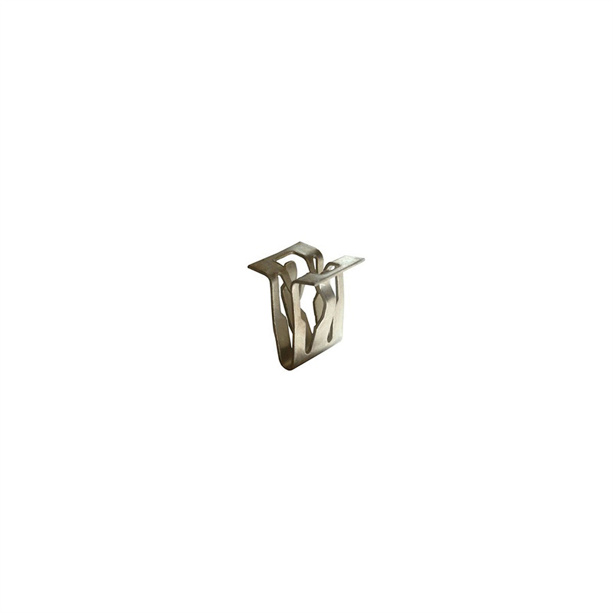 Auveco 20883 Bezel And Scuff Plate Molding Fastener, 15/32 In W X 11/16 In H, Metal, Zinc