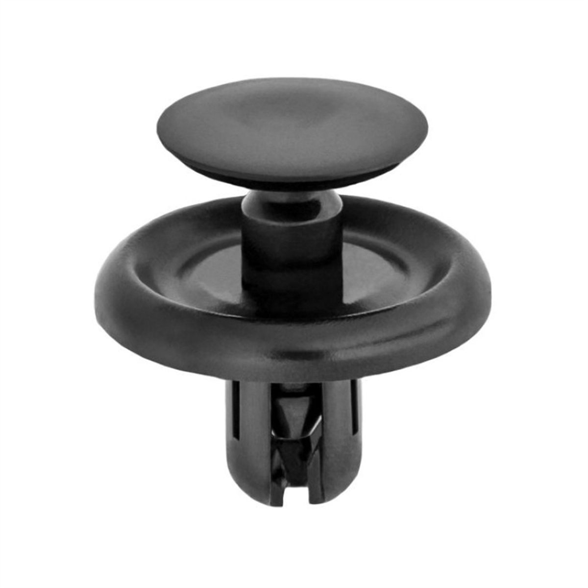 Auveco 20955 Push-type With Drive Pin Engine Under Cover Retainer, 20 Mm Dia Head X 10 Mm L Stem, Nylon, Black