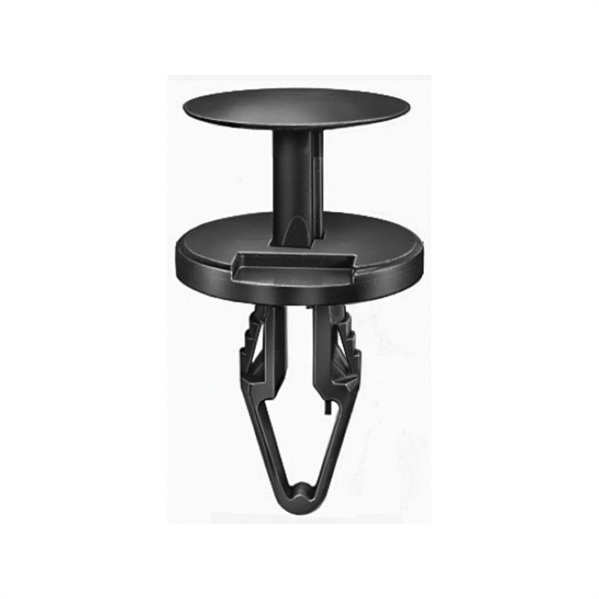 Auveco 20988 Push-type With Closed End Air Distributor/windshield Defroster Retainer, 18 Mm Dia Head, Nylon, Black