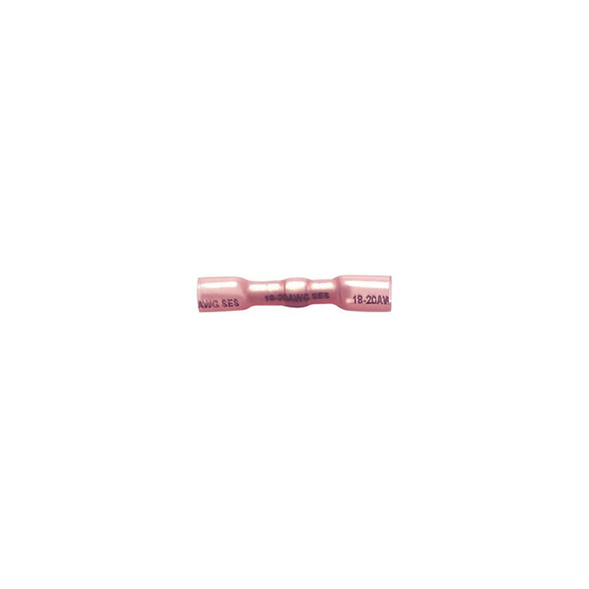 Auveco 21003 Sealed Crimp And Solder Insulation Butt Connector, Polyolefin, Red