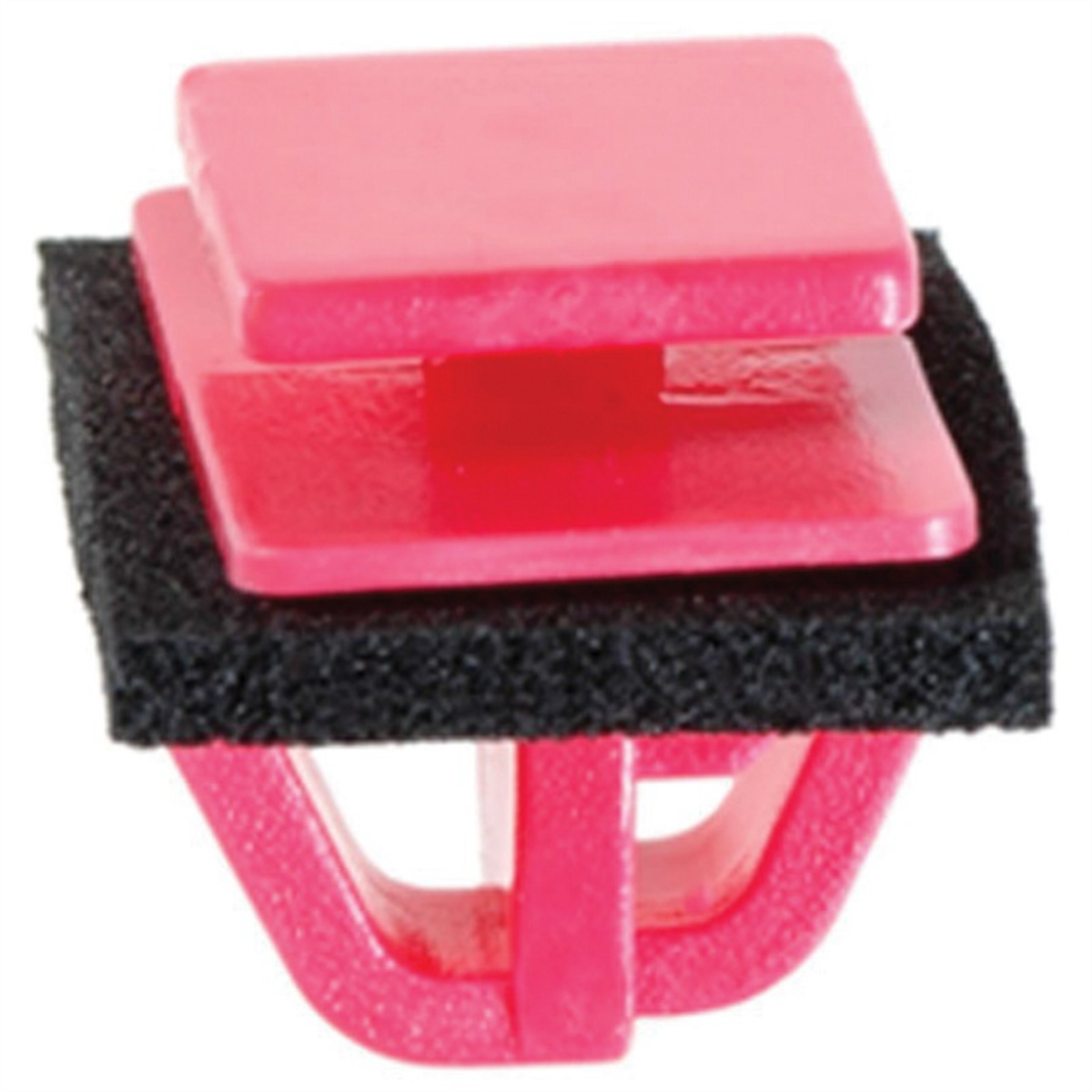 Auveco 21484 Wheel Flare And Body Side Molding Clip, (11 X 13 Mm Top X 12 X 20 Mm Bottom) Head, Nylon, Red