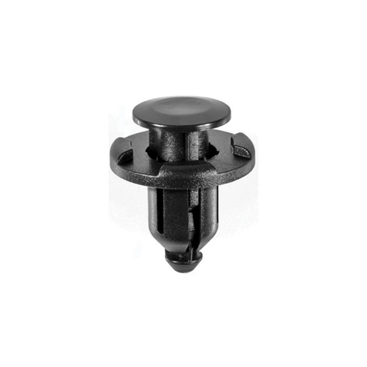 Auveco 21563 Push-type With Drive Pin Front Bumper And Fender Retainer, 20 Mm Dia Head X 15 Mm L Stem, Nylon, Black