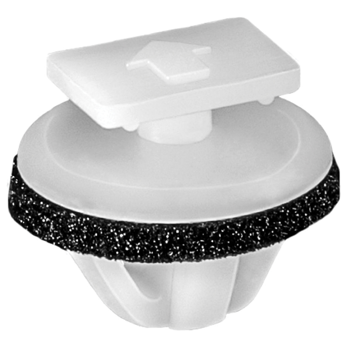 Auveco 21683 Rocker Molding And Exterior Trim Molding Clip With Sealer, Nylon, White