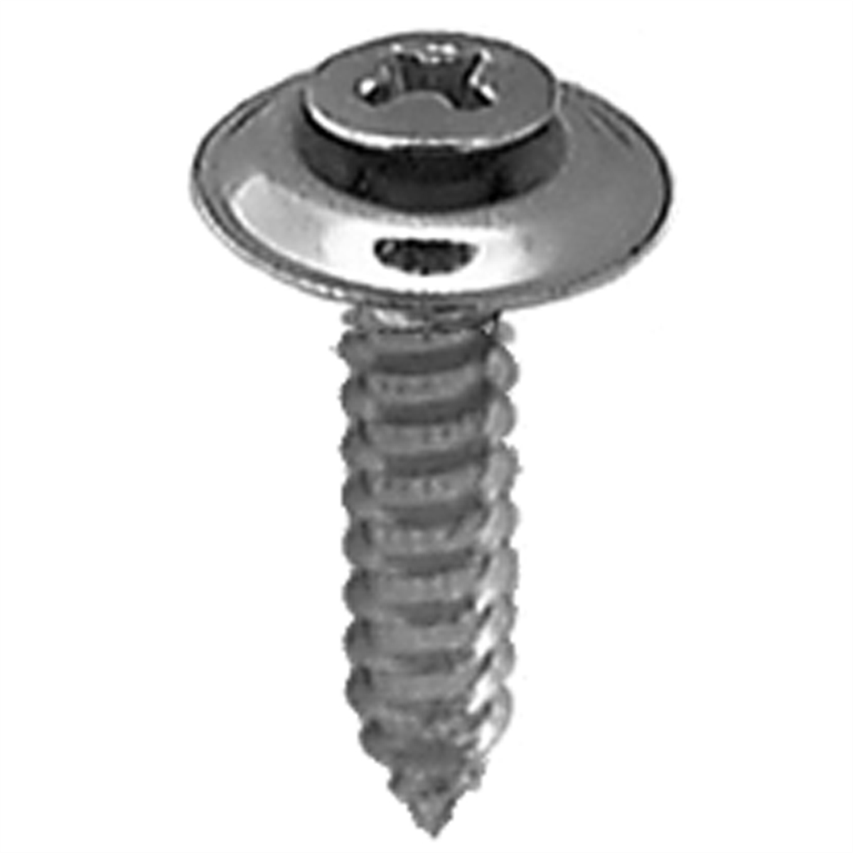 Auveco 8 X 3/4 Phil Oval Hd Sems Tap Scrw Cntrsk Chr
