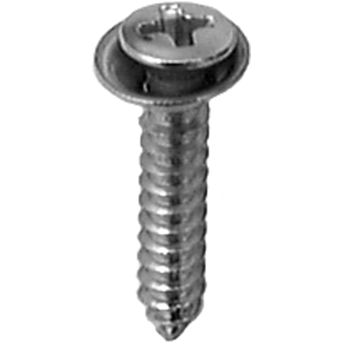 Auveco 8 X 7/8 Phil Oval Hex Sems Tap Scrw Flush Chrome