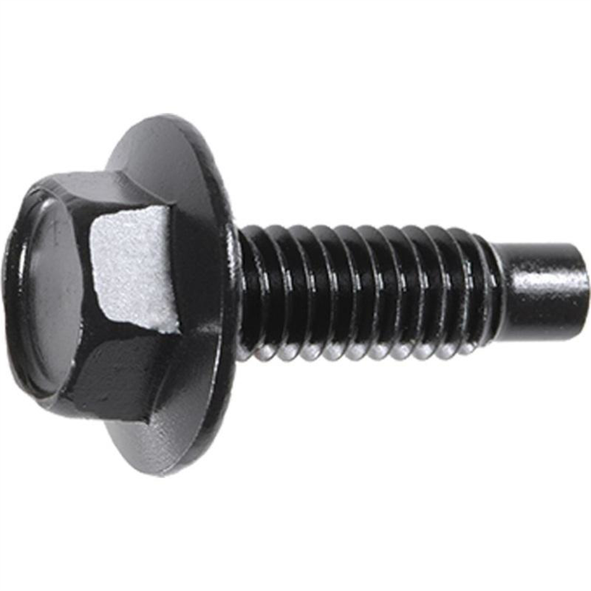 AUVECO 5711 Hex Washer Head Spin Lock Dog Point Body Bolt, 5/16 in - 18 TPI x 1 in L x 1/2 in Hex, Black Phosphate
