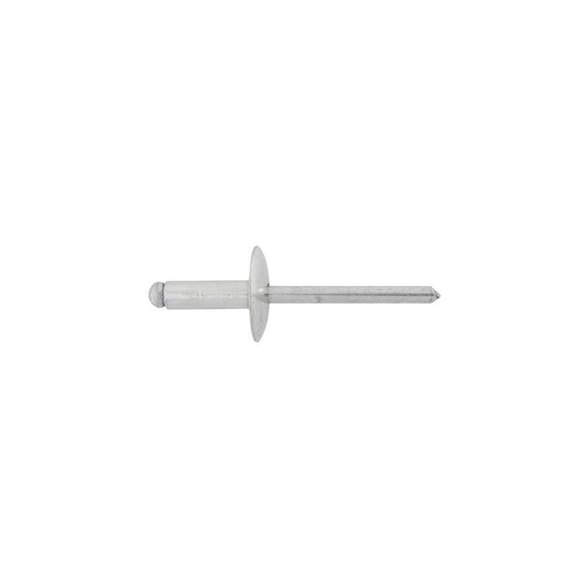 AUVECO 8313 Large Dome Head Blind Pan-L Rivet, 3/16 in Dia x 9/16 in L x 1/4 to 3/8 in Grip Range, Aluminum, Silver