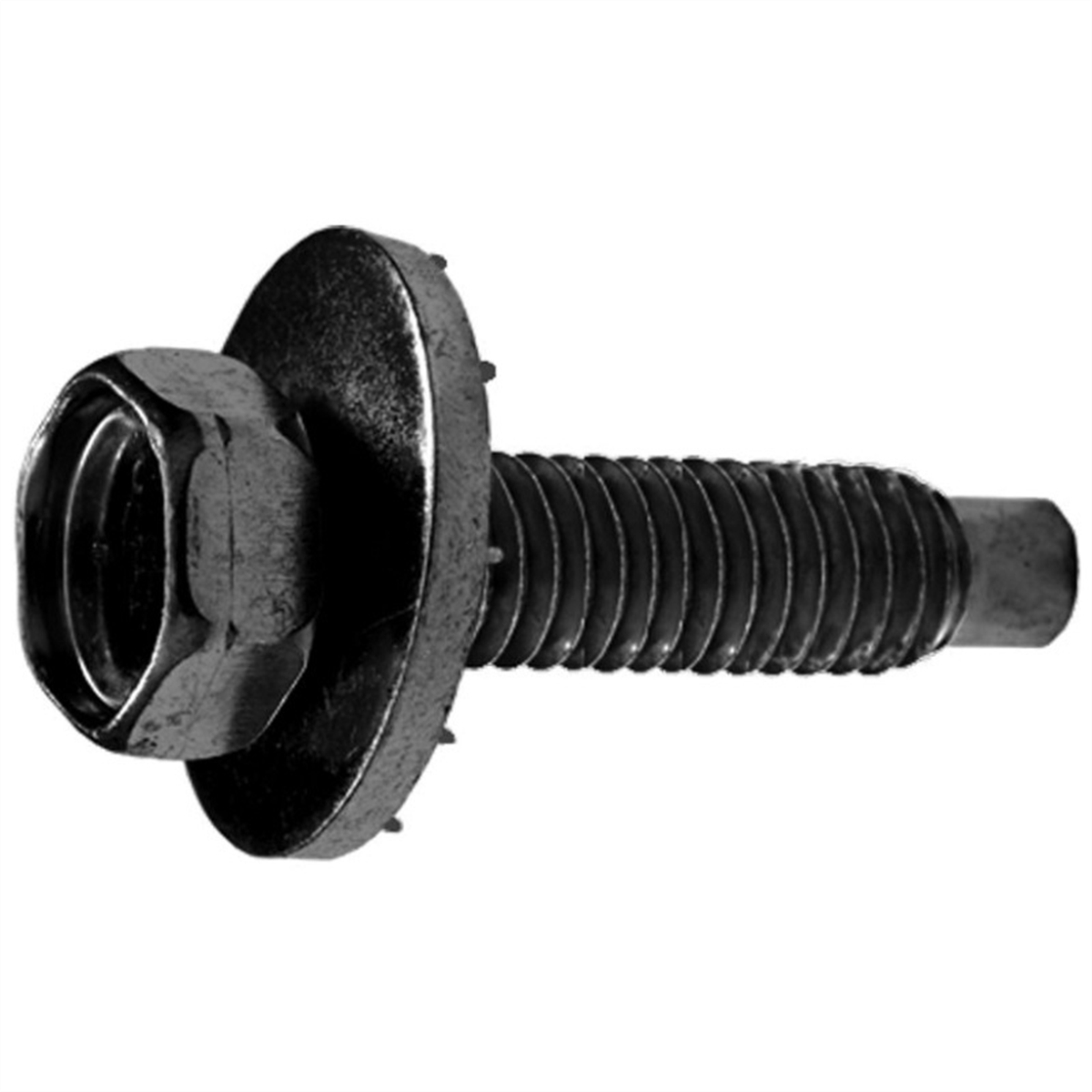 Auveco 8847 Hex Head Sems Dog Point Body Bolt, 5/16 In - 18 Tpi Screw X 1-1/4 In L, Black Phosphate