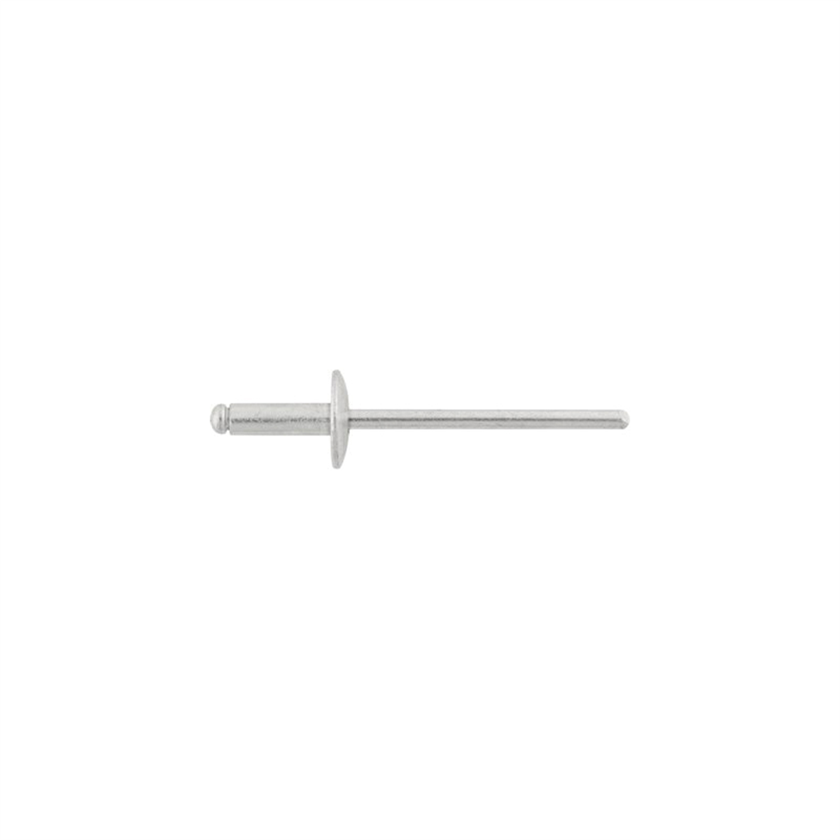 Auveco 8931 Large Dome Head Blind Pan-l Rivet, 1/8 In Dia X 3/8 In L X 3/16 To 1/4 In Grip Range, Aluminum, Silver