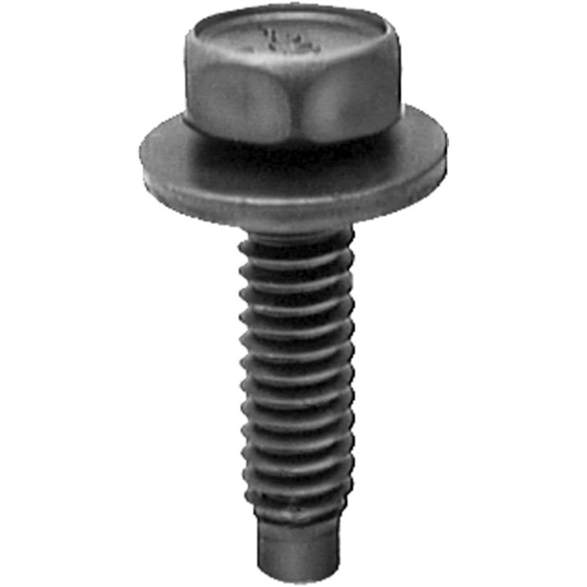 Auveco 9480 Hex Head Sems Dog Point Body Bolt, 1/4 In - 20 Tpi Screw X 1 In L, Phosphate