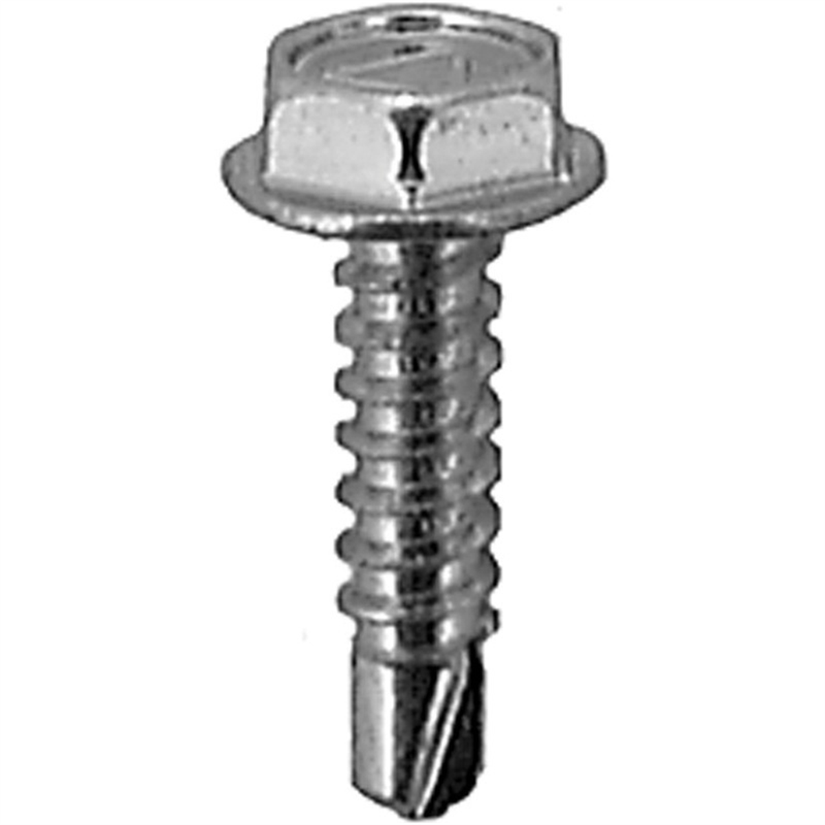 Auveco 9615 Hex Washer Head Teks Point Tapping Screw, #10 Screw X 3/4 In L, Zinc