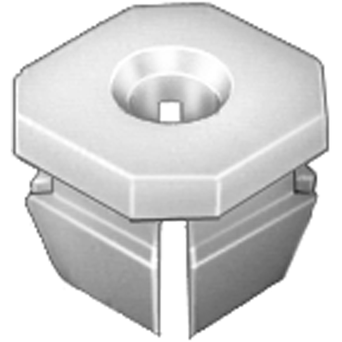 Auveco Pak Nylon Nuts, #8 Screw Size