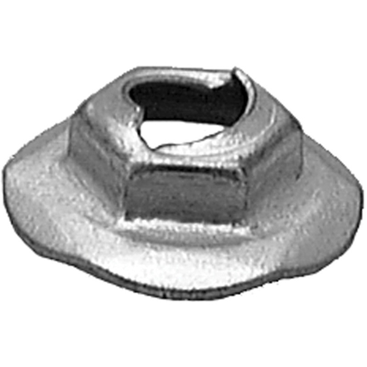 Auveco Ap10733 Hex Washer Thread Cutting Nut, 5/16 In Stud X 1/2 In Across Flats, Zinc