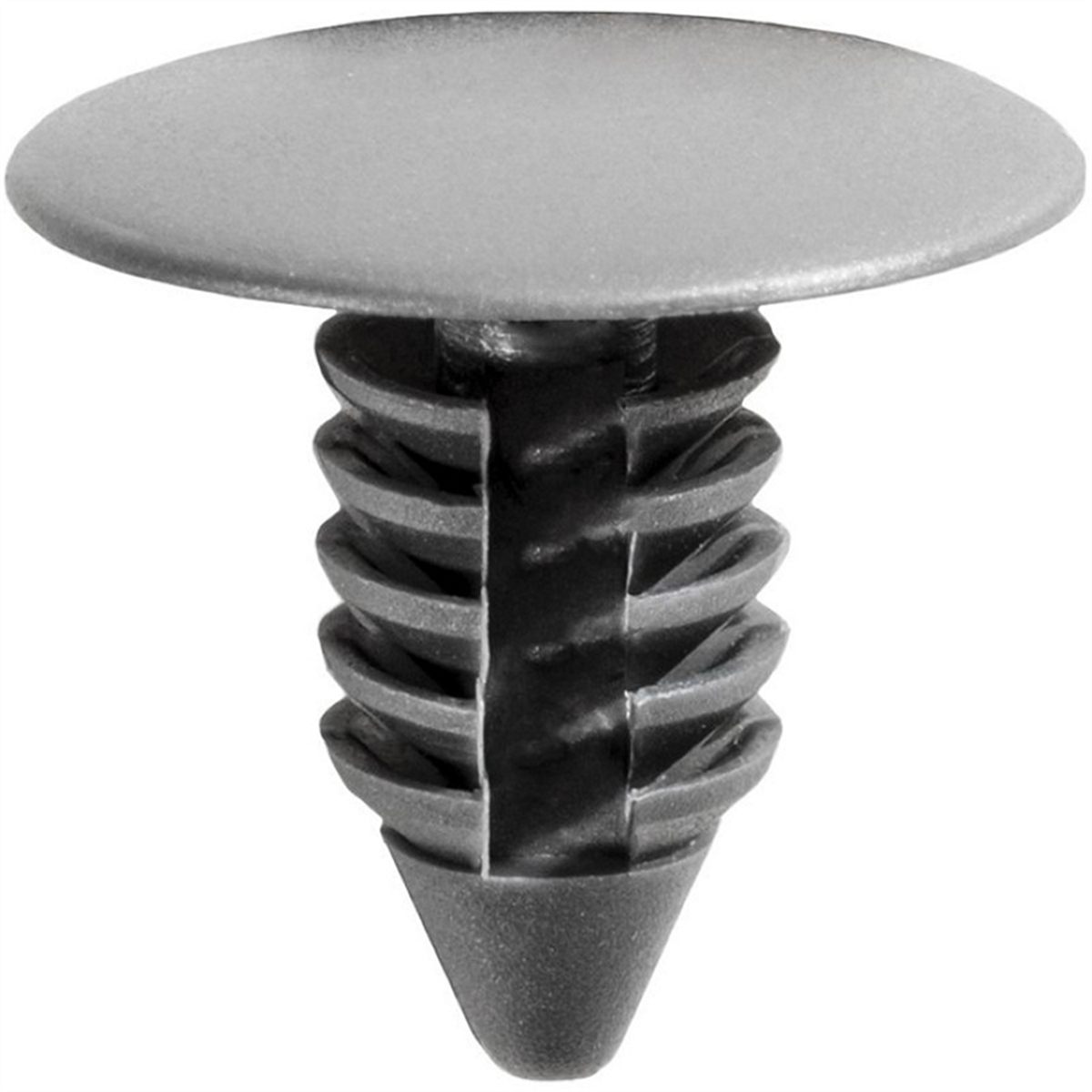 Auveco Ap10832 Single Head Type 1 Fender And Bumper Shield Retainer, 11/16 In Dia Bottom Head, Nylon, Gray