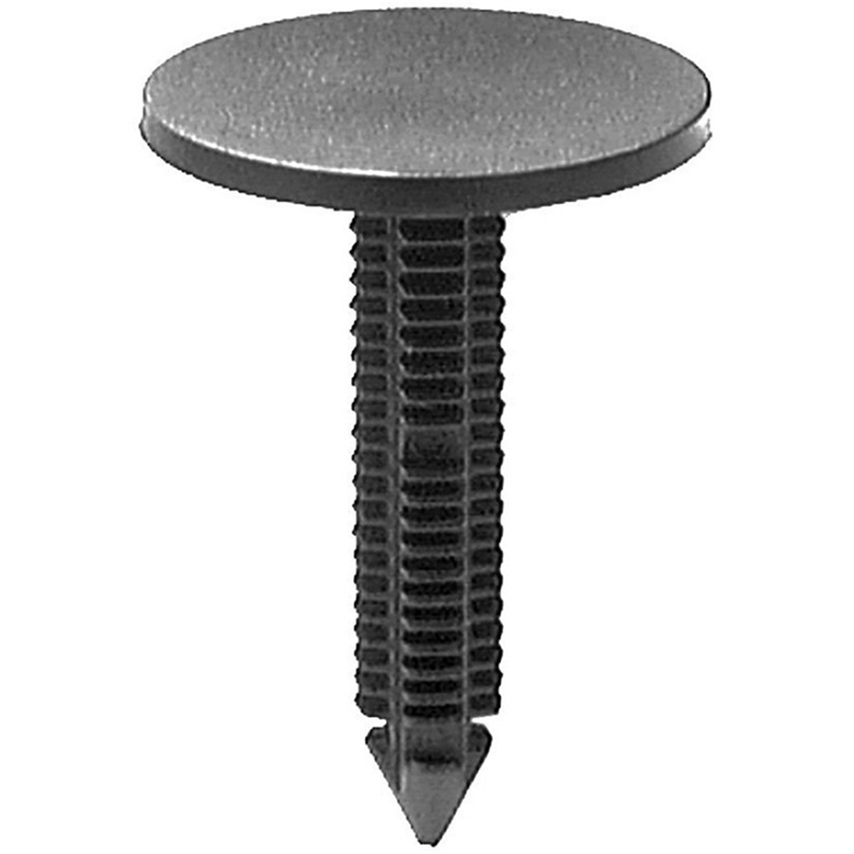 AUVECO AP12759 Single Head Type 1 Trim Panel Retainer, 1 in Dia Bottom Head x 1-7/16 in L Stem, Nylon, Black