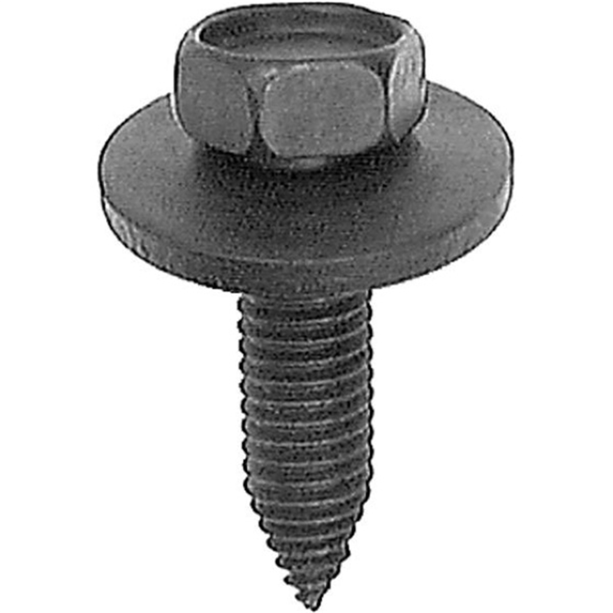 AUVECO AP13614 Hex Sems Head CA Point Body Bolt, M8 x 1.25 mm Screw x 13 mm Hex x 30 mm L, Phosphate