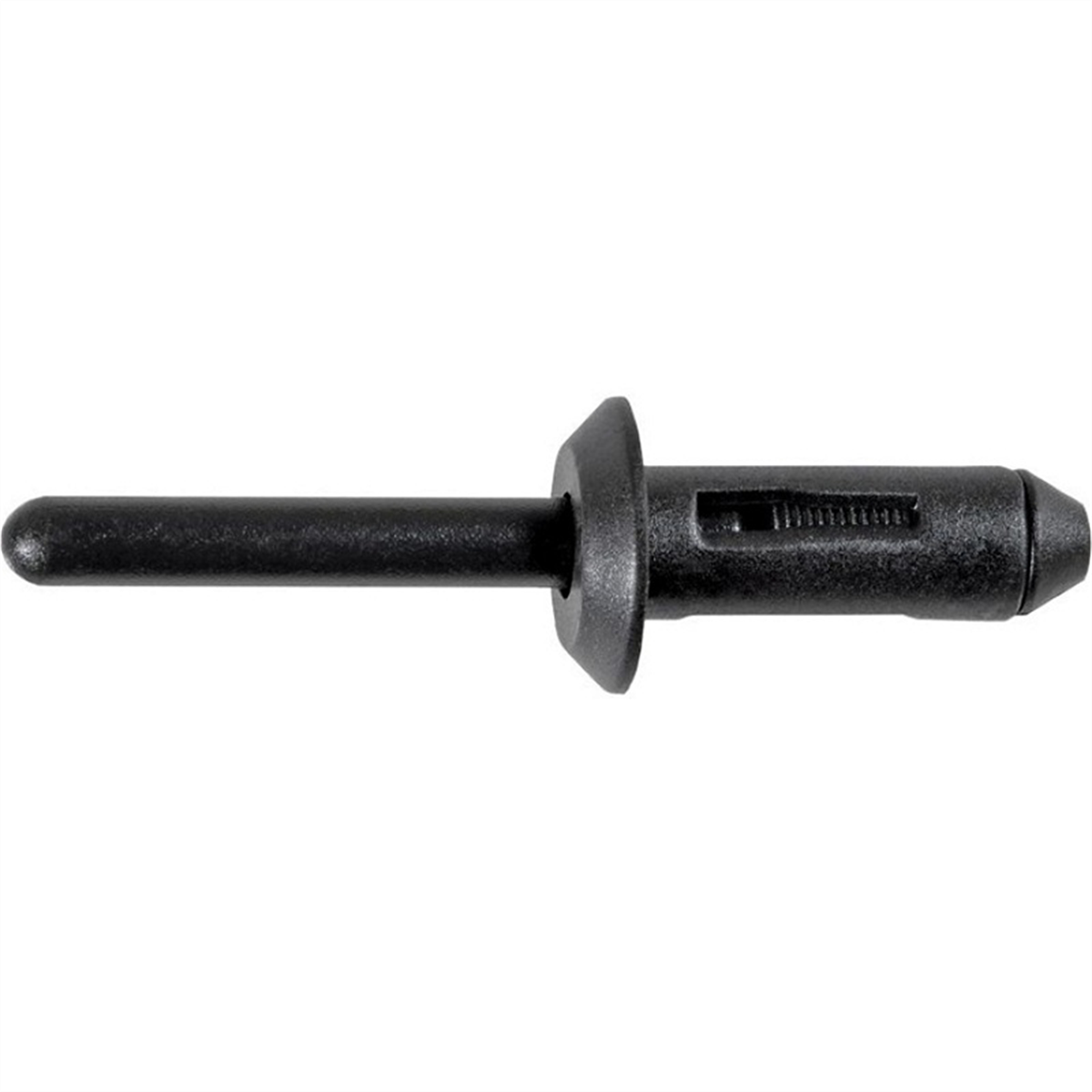 AUVECO AP13752 Type 1 Rivet, 17/64 in Dia Hole x 25/32 in L x 3/32 to 3/16 in Grip Range, Nylon, Black