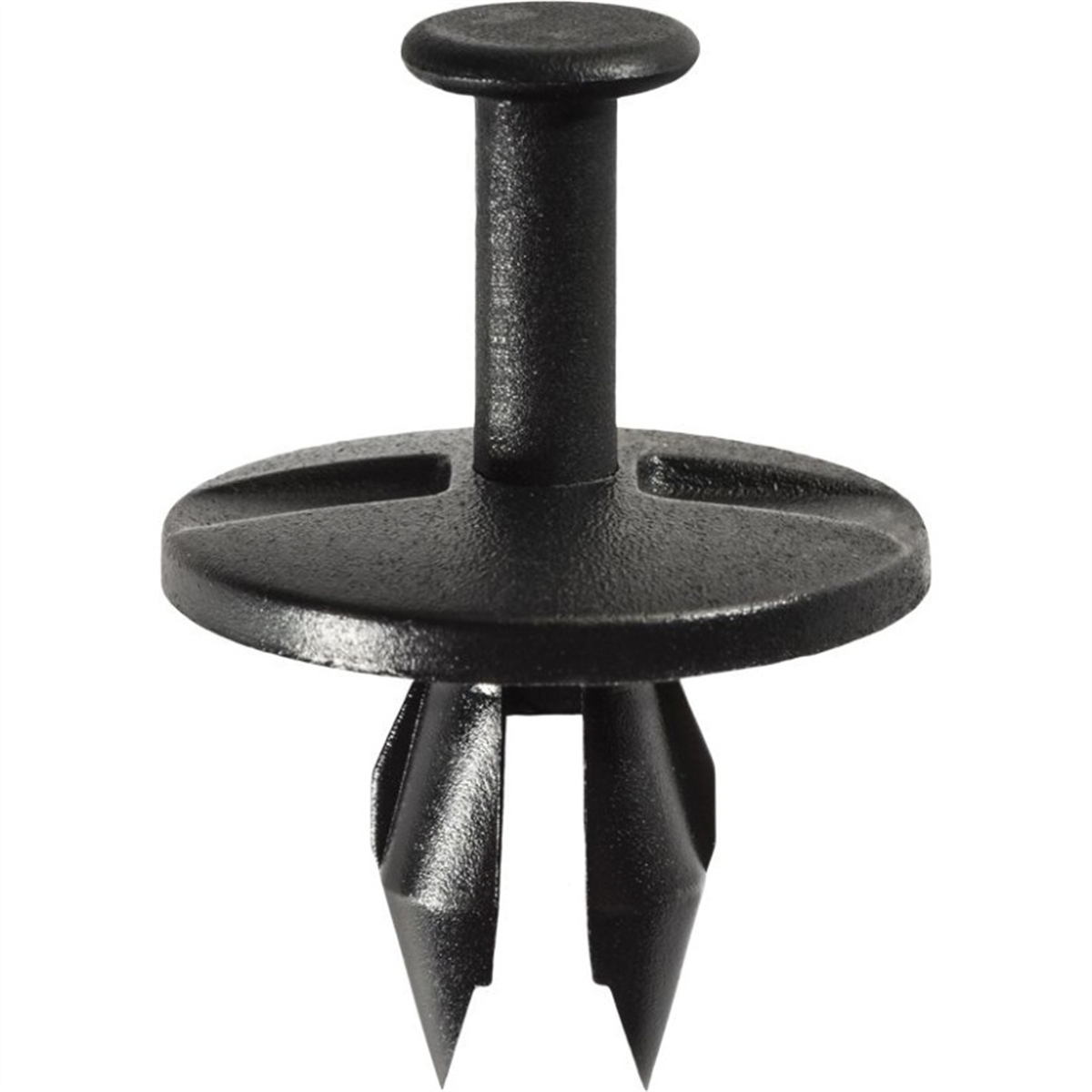 Auveco Ap14010 Push-type With Open End Type 5 Fascia Retainer, 1 In Dia Head X 23/32 In L Stem, Nylon, Black