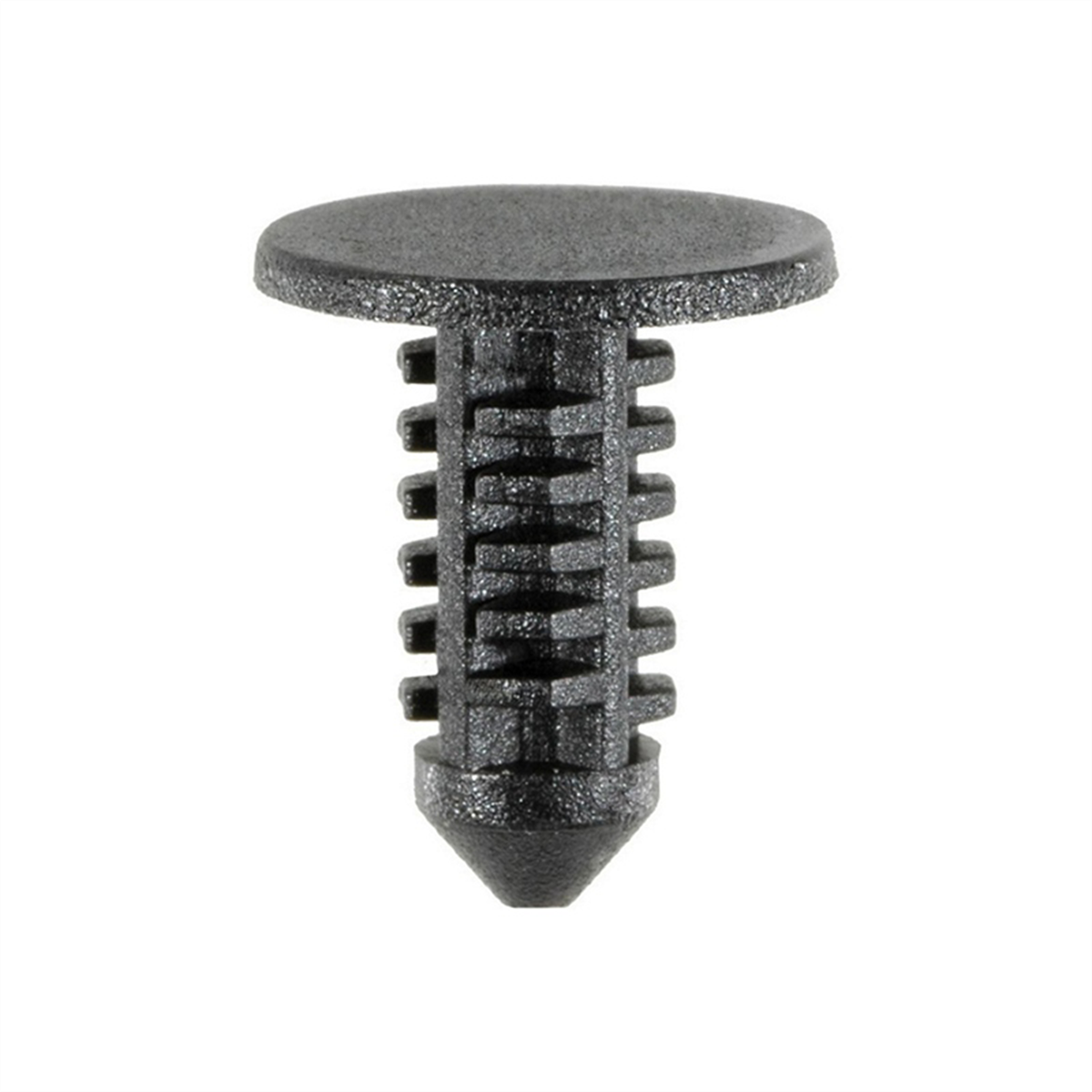 Auveco Ap14021 Single Head Type 1 Fascia Retainer, 7/16 In Dia Bottom Head X 7/32 In Dia Stem, Nylon, Black