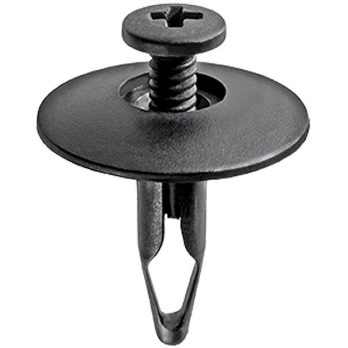 Auveco Ap14994 Push-type With Closed End Retainer, 1 In Dia Head X 7/8 In L Stem X 5/16 In Hole, Nylon, Black