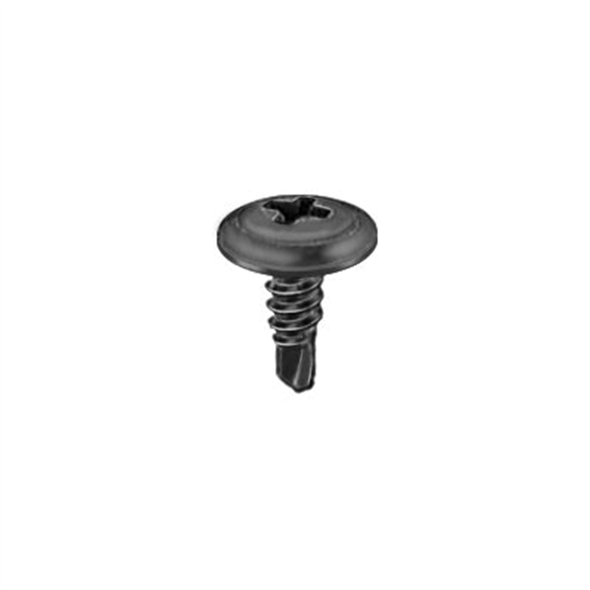 Auveco Ap15774 Phillips Washer Head Tapping Screw, #8 Screw X 1/2 In L X #2 Drill Point, Black Phosphate