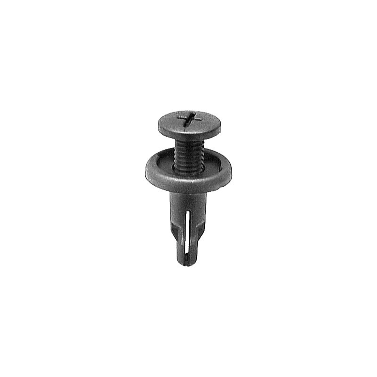 Auveco Ap17057 Push/screw-type With Closed End Retainer, 18 Mm Dia Head X 21 Mm L Stem X 8 Mm Hole, Nylon, Black