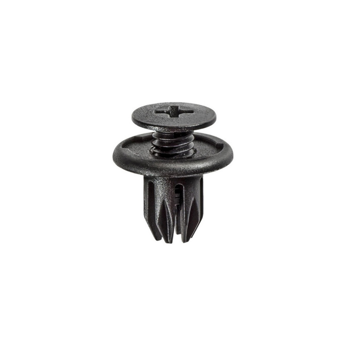 Auveco Ap17267 Push/screw-type With Open End Front And Rear Bumper Retainer, 20 Mm Dia Head, Nylon, Black