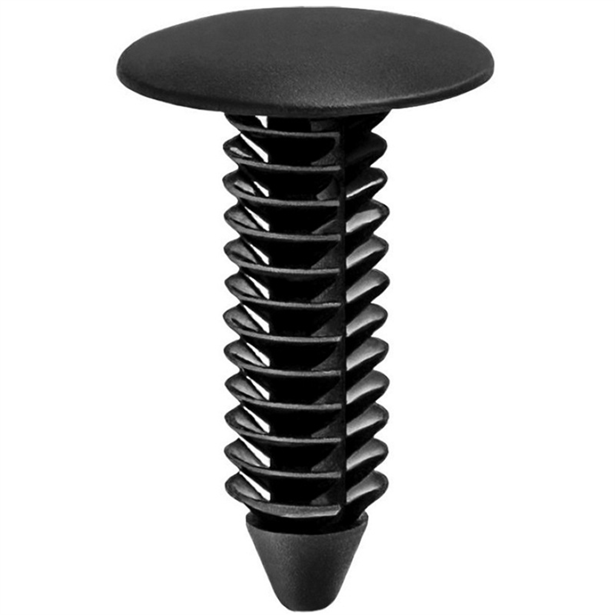 Auveco Ap17664 Single Head Type 1 Radiator Side Air Baffle Retainer, 11/16 In Dia Bottom Head, Nylon, Black
