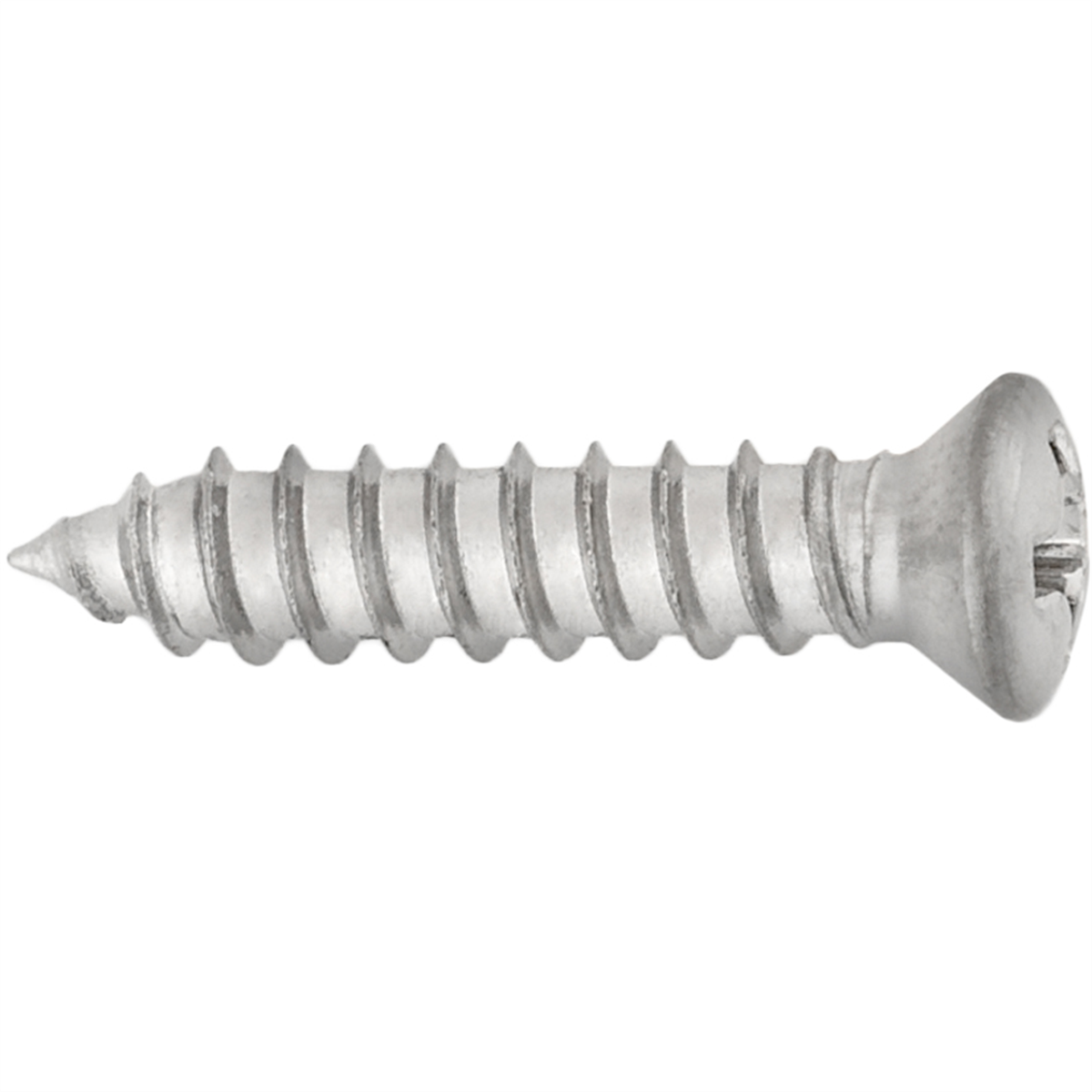 Auveco Pak Phil Oval Hd T.s., #8 X 3/4, #6 Hd, Chrm