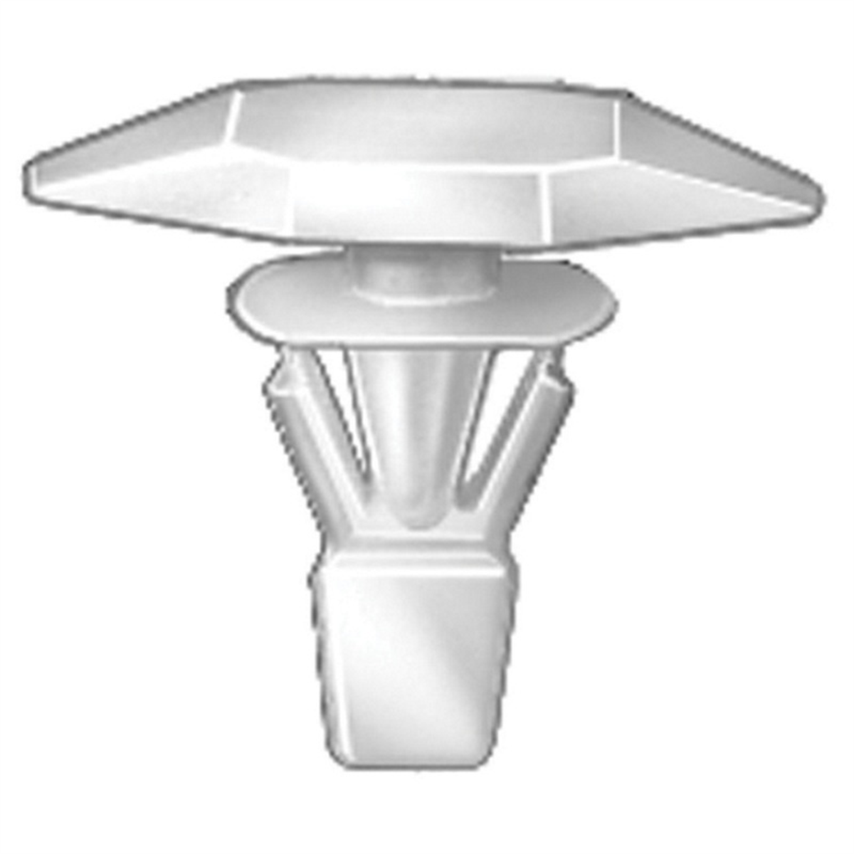 Auveco Ap18033 Double Head Type 3 Weatherstrip Retainer, (1/4 X 21/32 In Dia Bottom) Head, Nylon, White