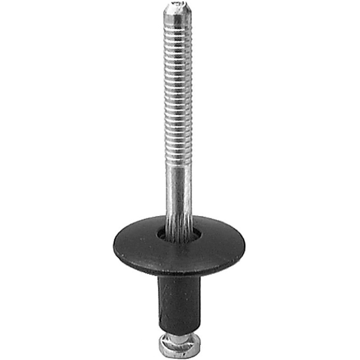 Auveco Ap18167 Peel-type Rivet, 1/4 In Dia X 3/32 To 19/32 In Grip Range, Aluminum Rivet/steel Mandrel, Black
