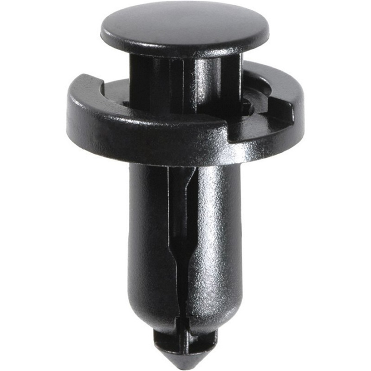 Auveco Ap20564 Push-type With Drive Pin Front And Rear Bumper Retainer, 20 Mm Dia Head X 18 Mm L Stem, Nylon, Black