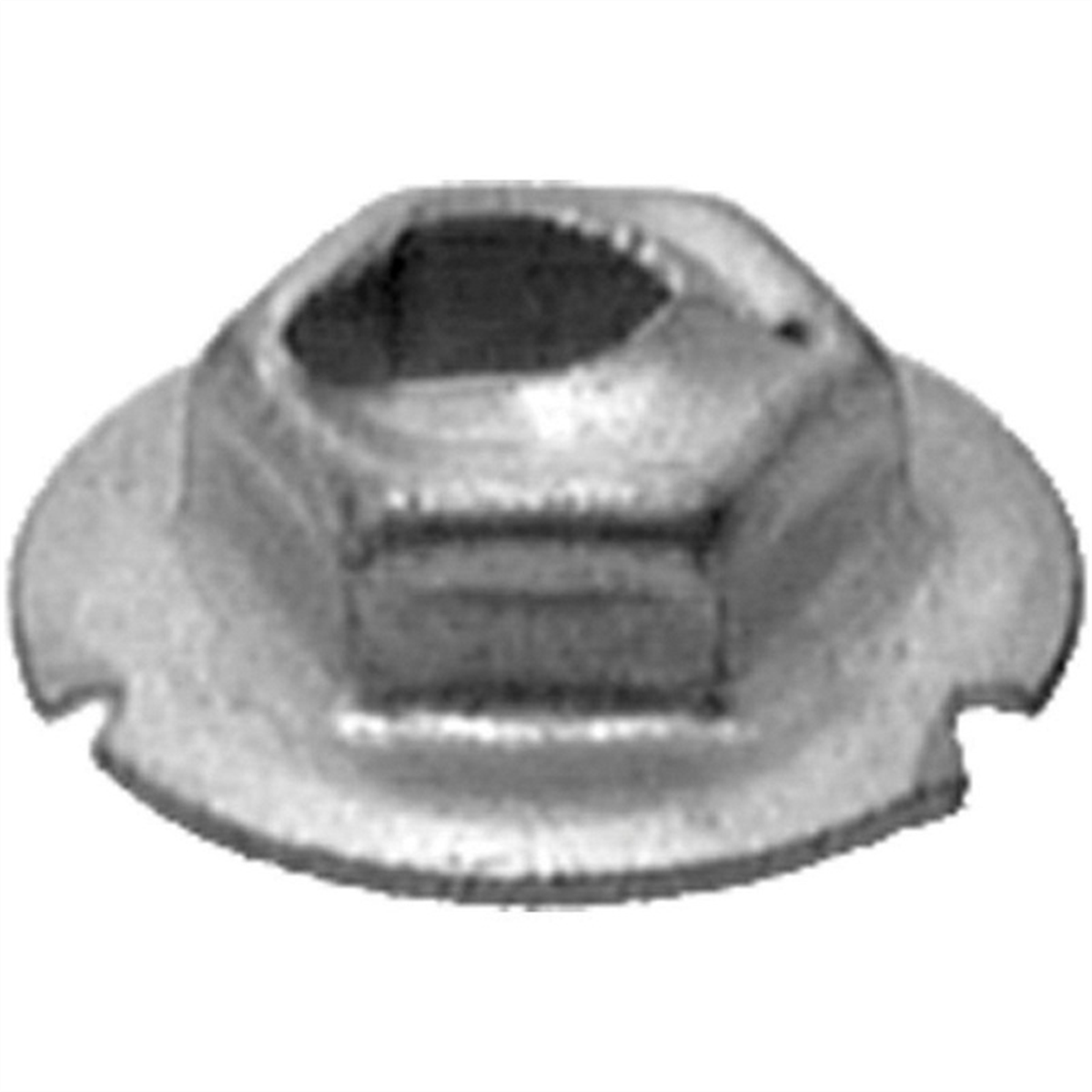 AUVECO AP2896 Hex Washer Thread Cutting Nut, 3/16 in Stud x 3/8 in Across Flats, Zinc