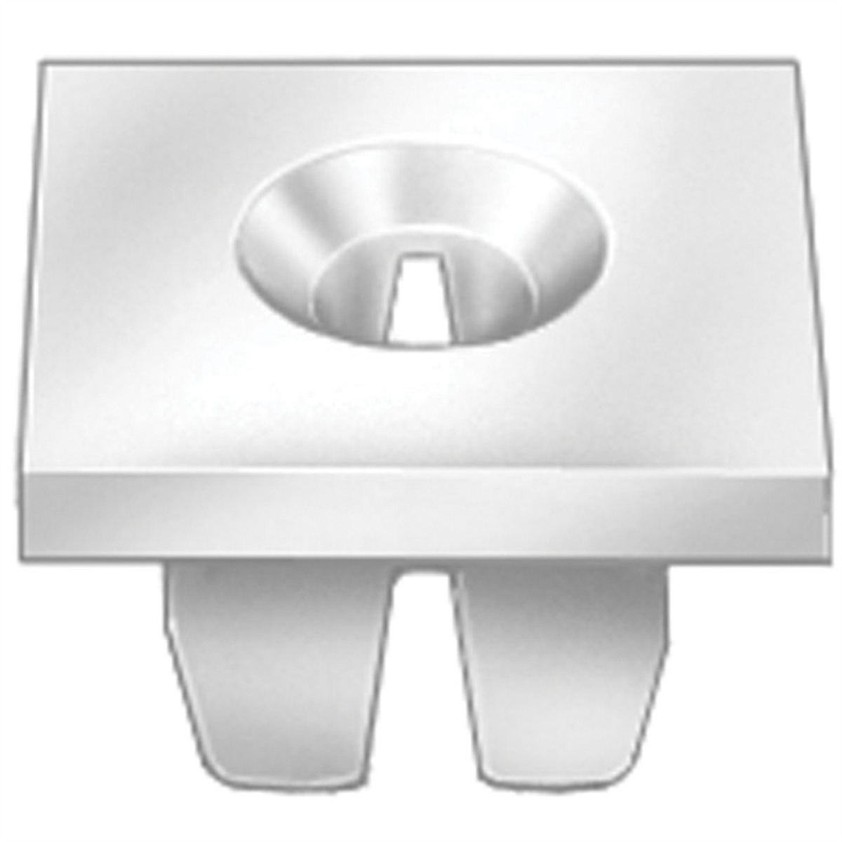 AUVECO AP8435 Square Head License Plate Nut, 1/4 in Screw x 0.395 in W x 0.425 in OAL, Nylon