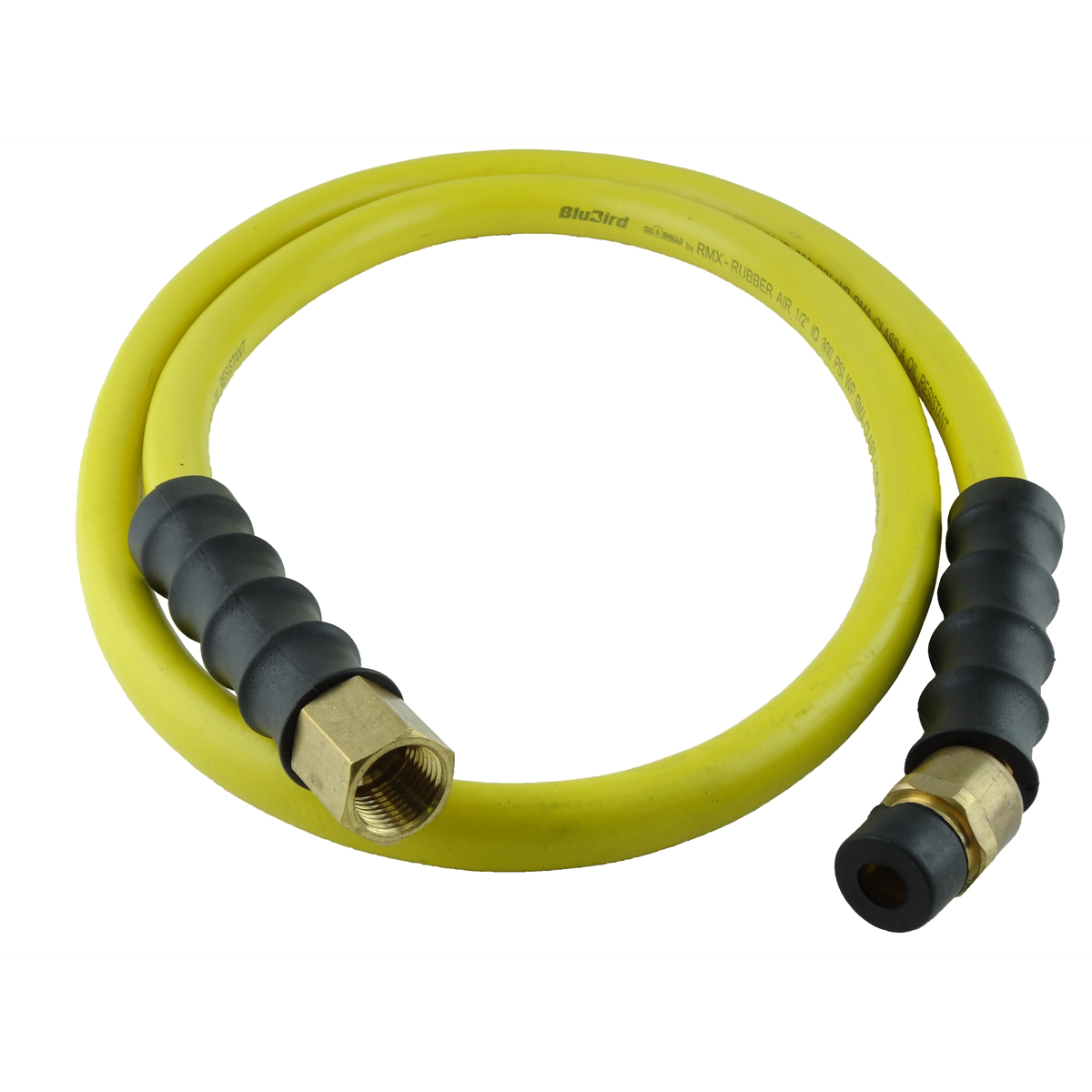 Blubird Oilshield Rubber Air Hose Whip / Snubber 1/2" X 5'
