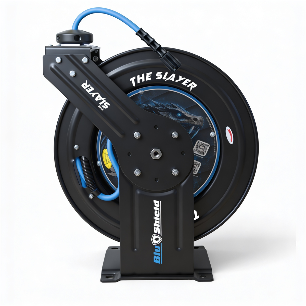 BluBird Blu Shield The Slayer Hybrid Pressure Washing Hose Reel 1/4" X 100'
