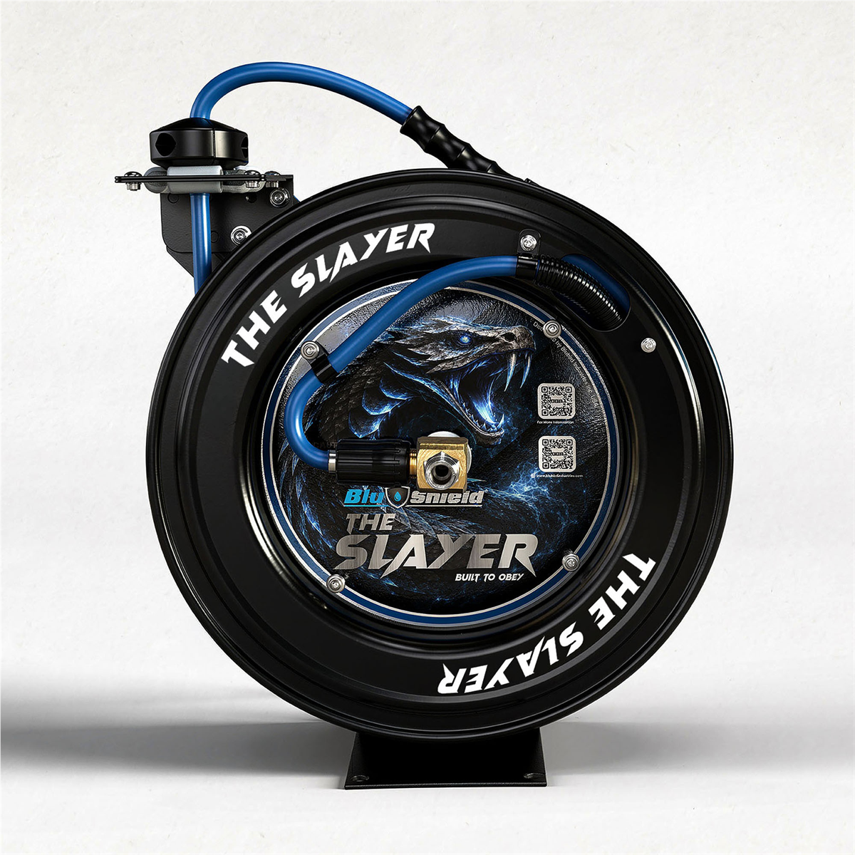 BluBird Blu Shield The Slayer Hybrid Pressure Washing Hose Reel 1/4" X 35'