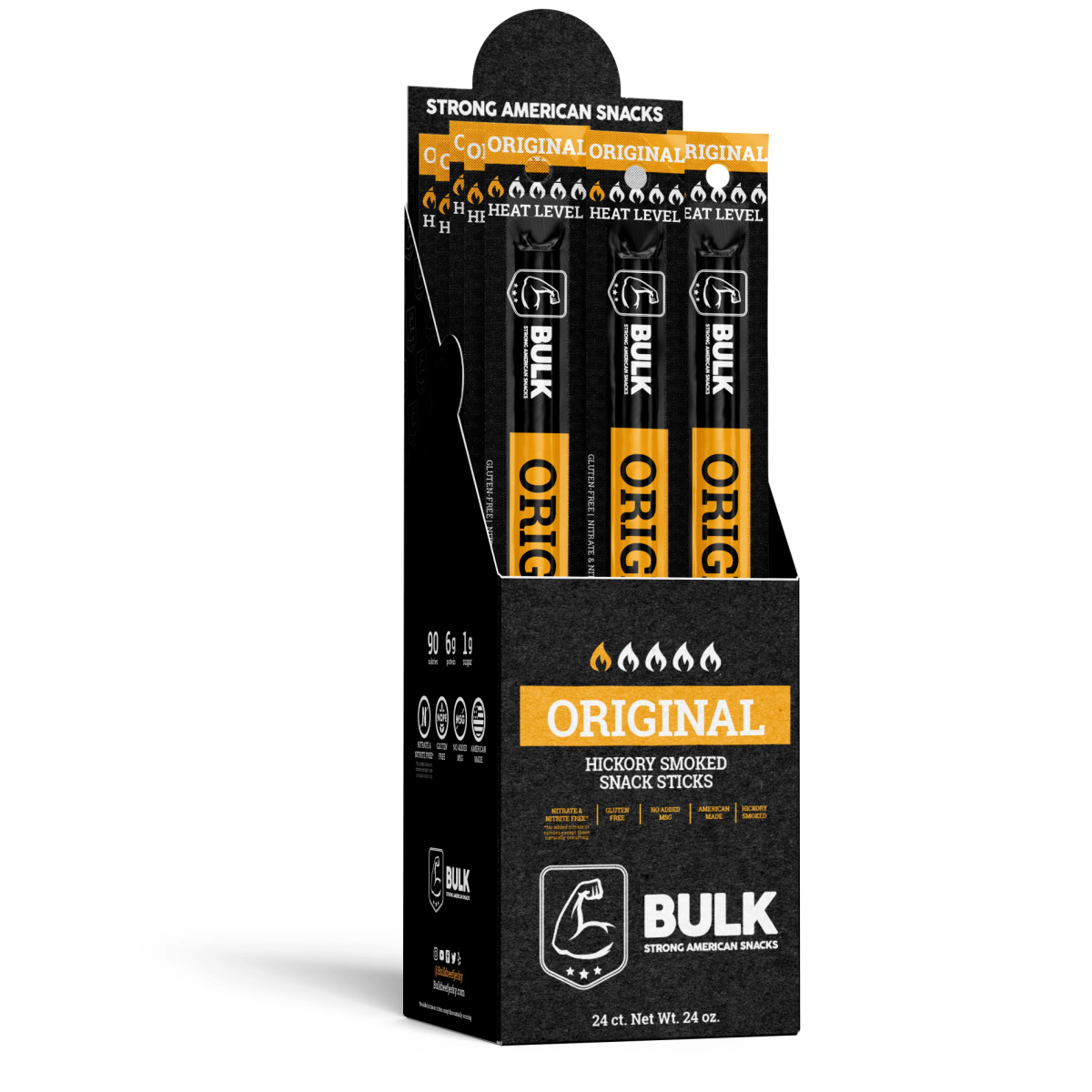BULK Jerky Original Meat Sticks -  24 ounce package (24 - 1 ounce Meat Sticks in a Package)