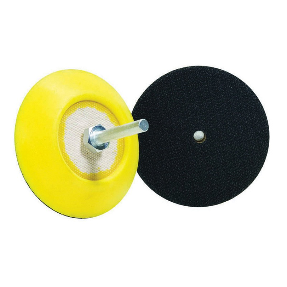 Buff And Shine 300Y Backing Pad, 3 in Dia, 1/2 in THK, Hook and Loop Attachment Type