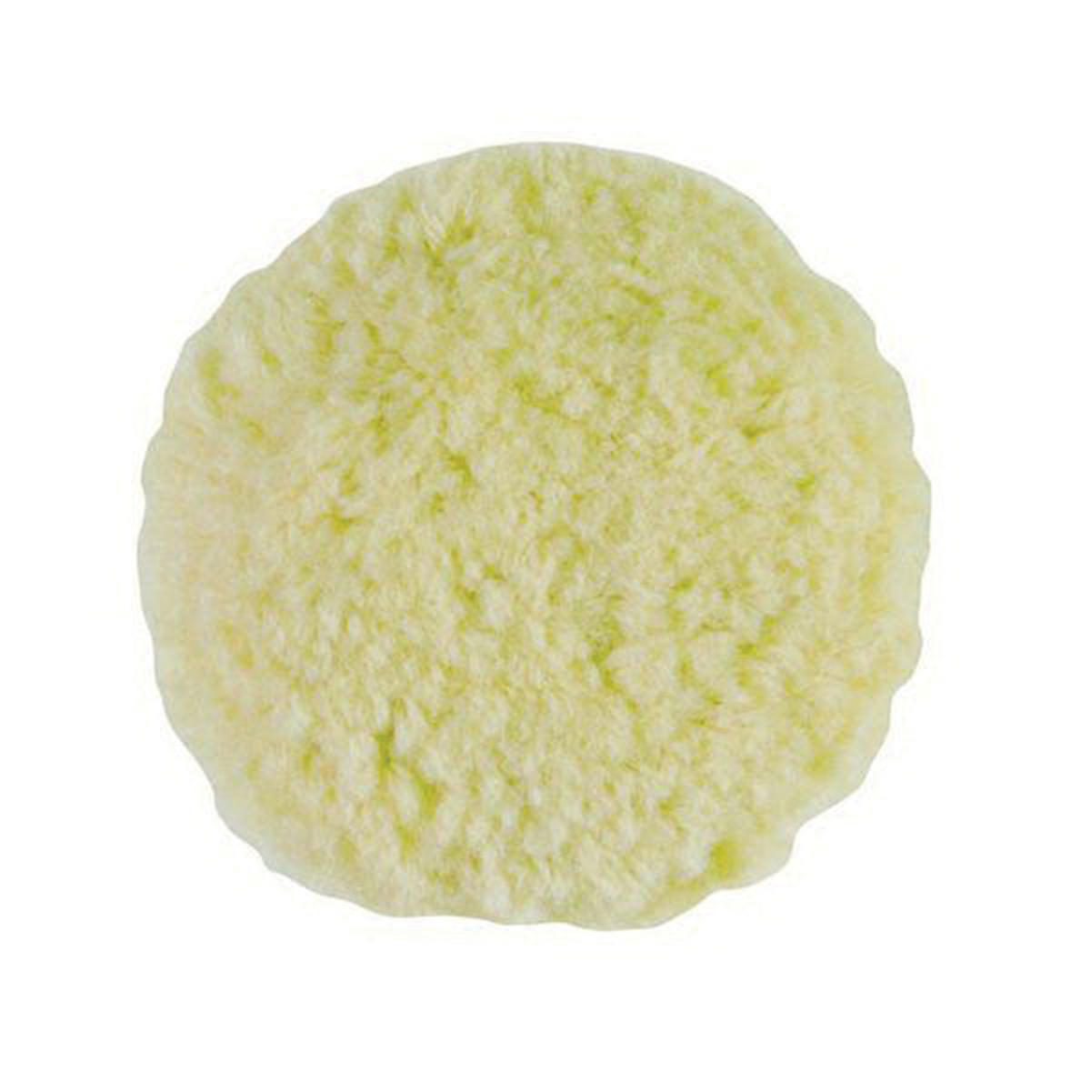 Buff And Shine Grip Pad 301G Twist Buffing Pad, 3 in Dia, Hook and Loop Attachment, Wool Pad, White