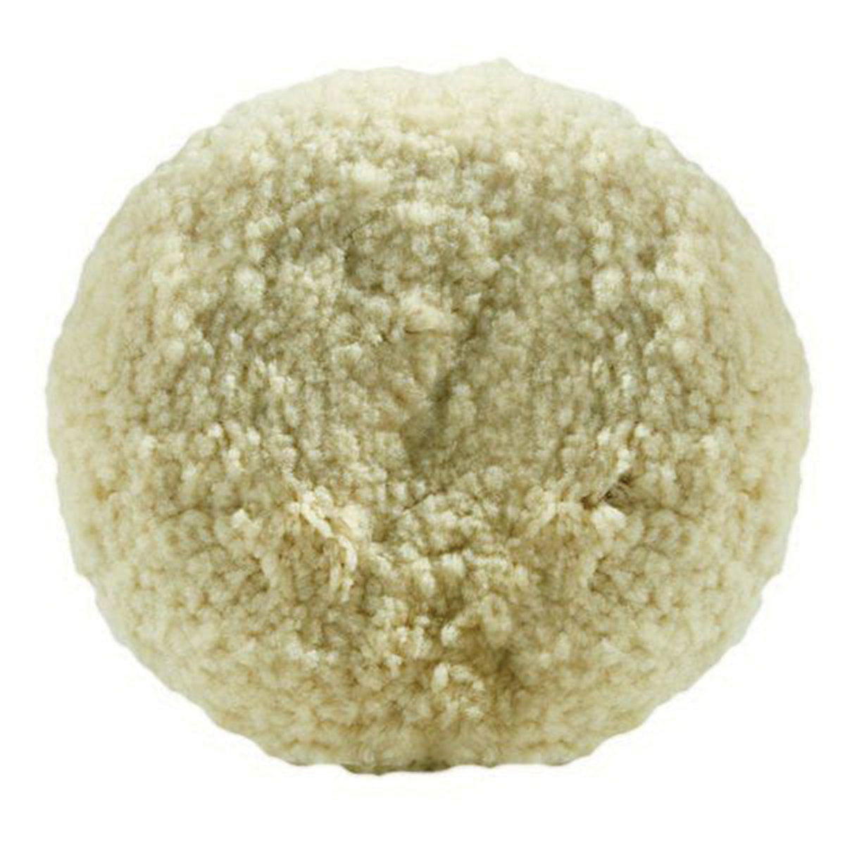 Buff And Shine 803N Double Sided Buffing Pad, 8 in Dia, 100% Twisted Wool, Natural