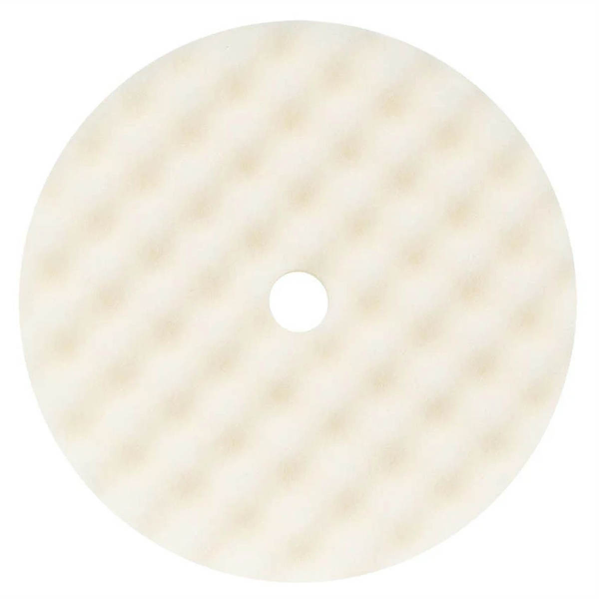 Buff And Shine 899FBW Convoluted Face Coarse Grip Pad, 8 in Dia, 1 in THK, Foam Pad, White