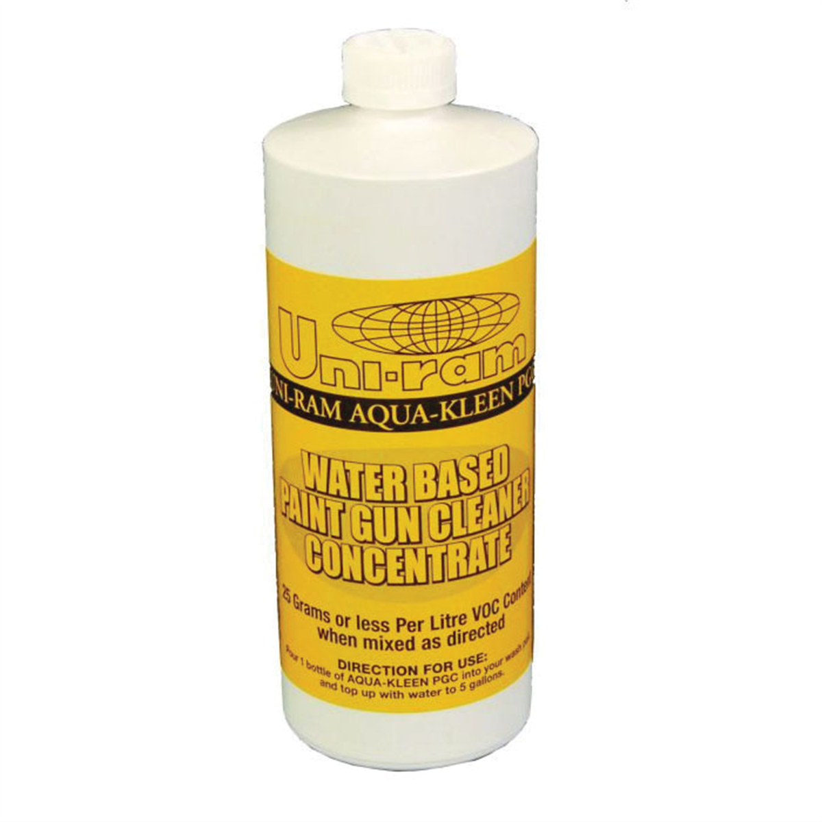 UNI-RAM Aqua-Kleen 102-8200 Paint Gun Cleaner, 25 g/L VOC, Waterbourne (Y/N): Yes