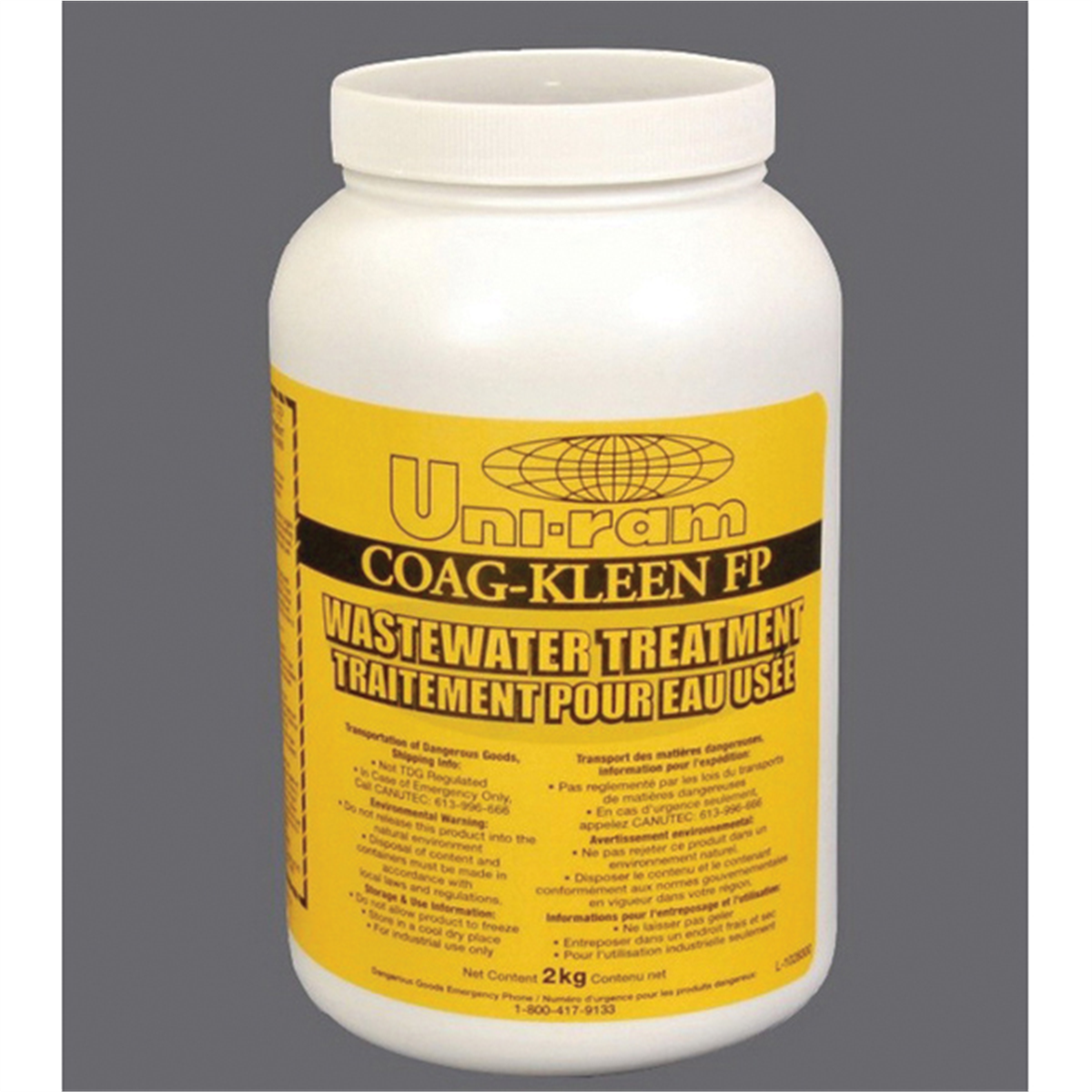 UNI-RAM 102-8300 Spray Gun Cleaning Solvent, 2 kg Can, Tan to Gray, Flocculant Powder