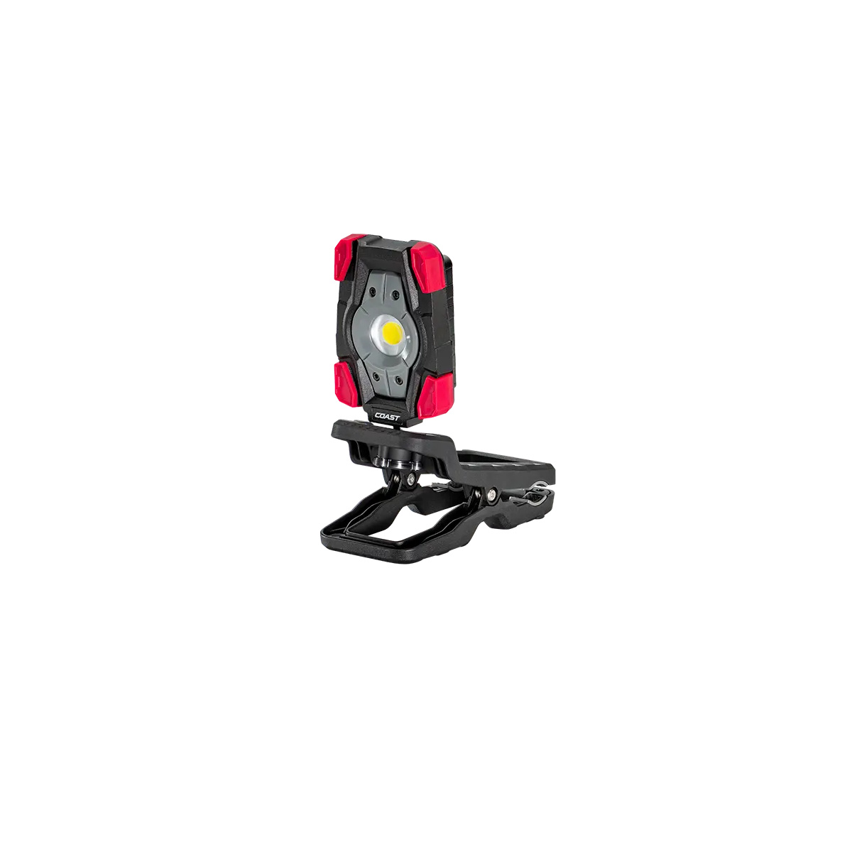 COAST Products CL10R 1150 Lumen Rechargeable Dual Power Rotating LED Magnetic Clamp Light - Black/Red
