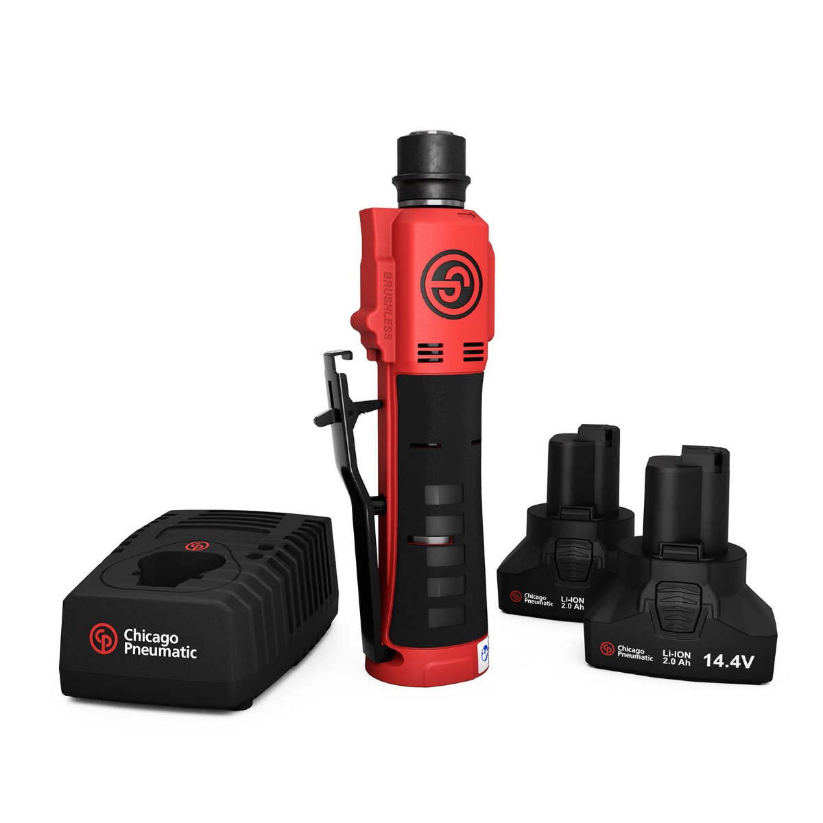 Chicago Pneumatic CP8323KNA - Kit - Cordless Tire Buffer, 7/16 Inch Hex Quick Change, 2-Speed, 14.4 V / 2.0 Ah, Li-ION, 2 Batteries and Charger, 200 W - 1200 / 2500 RPM